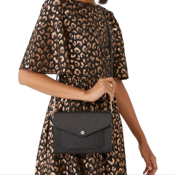 Kate Spade♠️NY Black	 Flap Tinsel Shimmer Crossbody Bag NWT - Picture 16 of 16